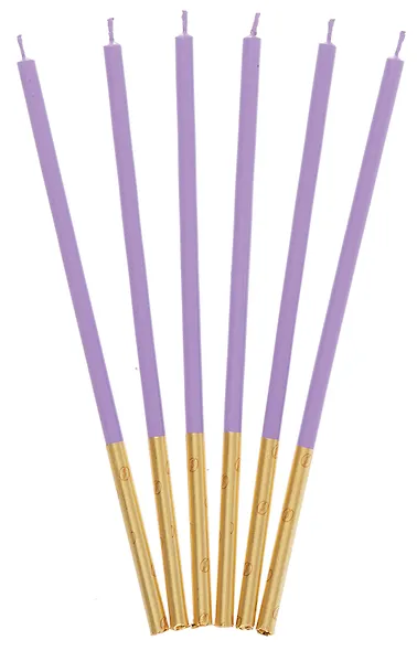 Набор свечей для торта Violet (фиолетовые) (6шт) (15см) (12-7color-candle_16) - фото 3