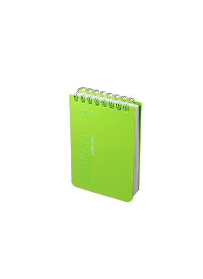 Блокнот А7 50л кл. "NEON GREEN" спираль, пластик.обл., ярко-салатовый, stila - фото 1