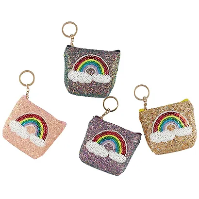 Кошелек на молнии с блестками Облачко (11,5х9) (ПВХ бокс) - фото 2