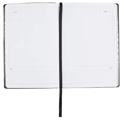 Ежедневник недат. А5 136л. "Black style. Все проще" иск.кожа, обл. интеграл, печать белилами, офсет, ляссе - фото 4