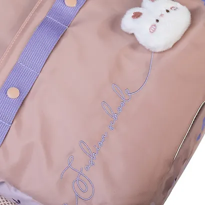 Рюкзак для девочек Милый зайчик 41*29*17,5см, 2 отделения, 3 кармана, светоотражающая нагрудная стяжка - фото 9