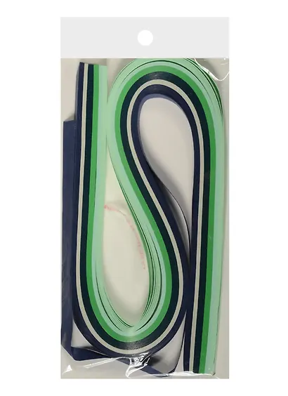 Бумага для квиллинга в пакете с подложкой (10mm) (120 листов) (52cm), оттенки зеленого (11-239 - фото 1