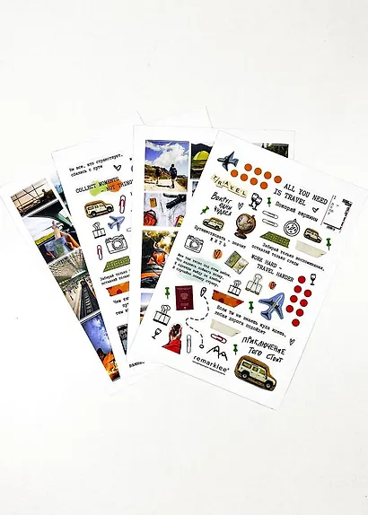 Набор стикеров Remarklee "Путешествия", 4 листа - фото 2