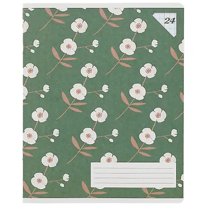 Тетрадь в клетку Academy Style, Flowers pattern, 24 листа, в ассортименте - фото 5