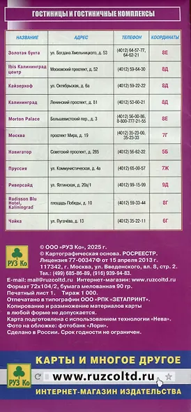 Калининград. Карта города - фото 2