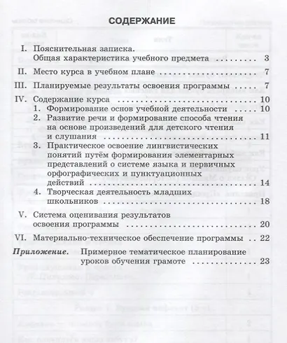Программа для общеобразовательных учреждений "Обучение грамоте". 1 класс - фото 2