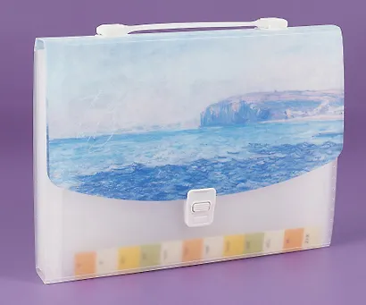 Портфель А4 12отд. "Клод Моне. Прогулка по скалам", ассорти - фото 6