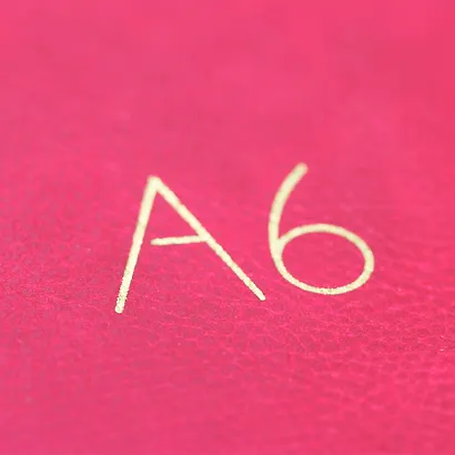 Записная книжка А6+ 80л лин. "Format" красн.иск.кожа, интегр.переплет, тиснение фольгой, скругл.углы, инд.уп. - фото 3