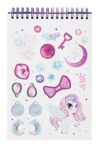 Блокнот для творчества с наклейками и переводными тату "Neo Stars. Венера" А5 - фото 5