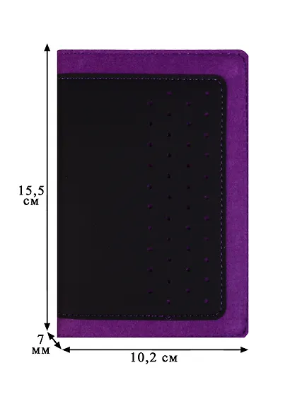 Обложка-органайзер для документов фетр фиолет.+"софт-тач" черный, 2 отд., карманы, Escalada - фото 3