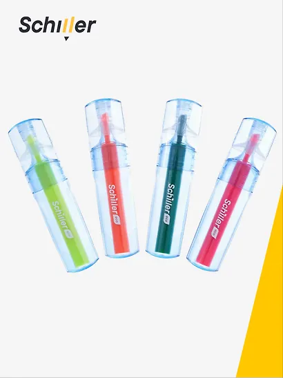 Текстовыделители "ECO", 4 штуки, 1-4 мм, Schiller - фото 2