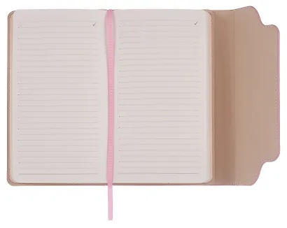 Ежедневник недатированный А6+ 120 листов "Плезир" беж. и розовый, кожзам, твердый переплет - фото 5