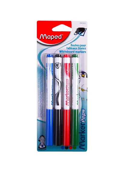 Маркеры для досок Maped, Marker Peps, 4 цвета - фото 1