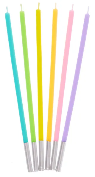 Набор свечей для торта Mix (разноцветные) (6шт) (15см) (12-7color-candle_17) - фото 3