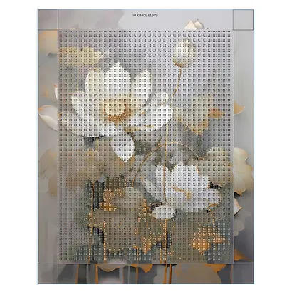 Алмазная мозаика "Цветок лотоса" 30*40 см - фото 1