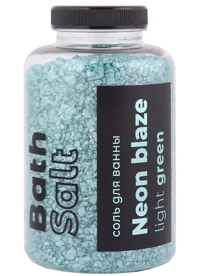 Соль для ванны в баночке с шиммером Neon blaze Light green (500 г) - фото 1