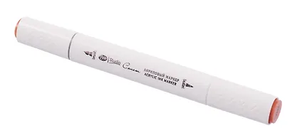 Маркер акриловый "Сонет" терракотовый, двусторонний, перо кисть/пуля - фото 3