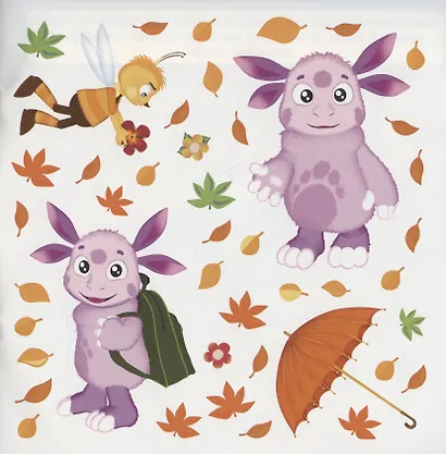 Развивающая книжка с многоразовыми наклейками для малышей № МНК 2003 "Лунтик. Времена года" - фото 3