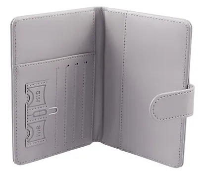 Travel Обложка для паспорта и карточек, серая - фото 3