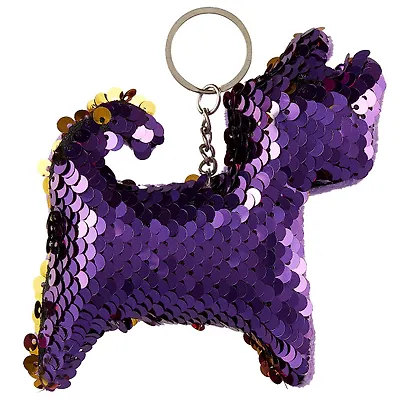 Брелок с пайетками Собачка (текстиль) - фото 2