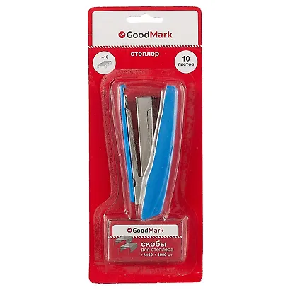 Степлер № 10 со скобами, GoodMark - фото 1