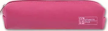 Пенал школьный Феникс+ "Малиновый" (б/наполн., 19x4.5х4.5см, к/з,  на молнии, инд. ПЭТ-упак.) - фото 1