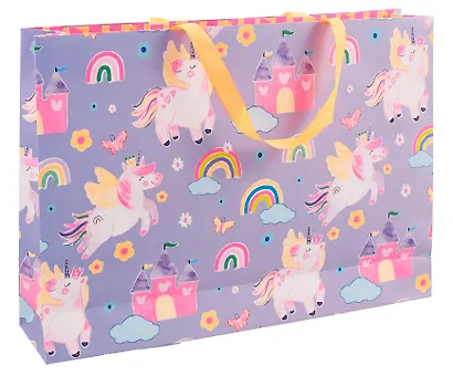 Пакет А3 46*33*10 "Радужный единорог" дет., бум.мат.ламинат - фото 2