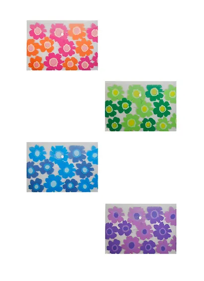Папка-конверт А4 "FLOWER" на кнопке, пластик 0,18мм, ассорти, Comix - фото 1
