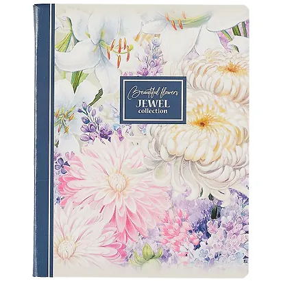 Тетрадь в клетку Academy Style, "Цветы Jewel", 96 листов, в ассортименте - фото 1