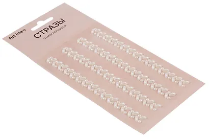 Стразы самоклеящиеся Полоски  перламутровые - фото 2