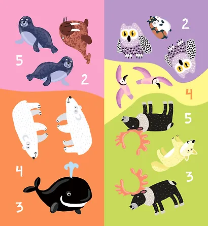 Найди, посчитай, наклей. На севере - фото 3