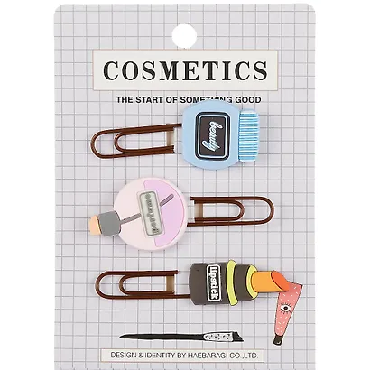 Набор Скрепки-закладки Косметика (3 шт) (12-24730B-EX-25335) - фото 1