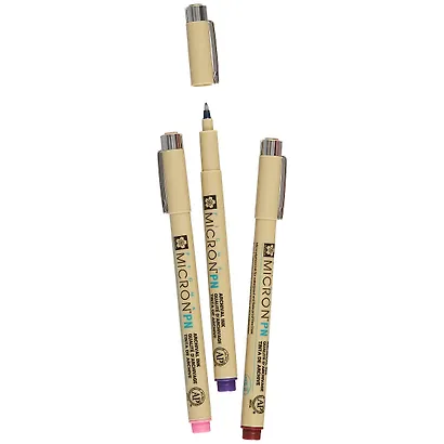 Ручки капиллярные 03цв Pigma Micron PN 0.4мм-0.5мм розовый, фиолетовый, бургундский, Sakura - фото 2