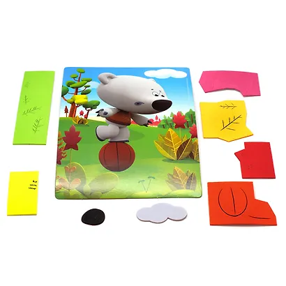 МиМиМишки. Аппликация EVA на картоне. Белая тучка - фото 2