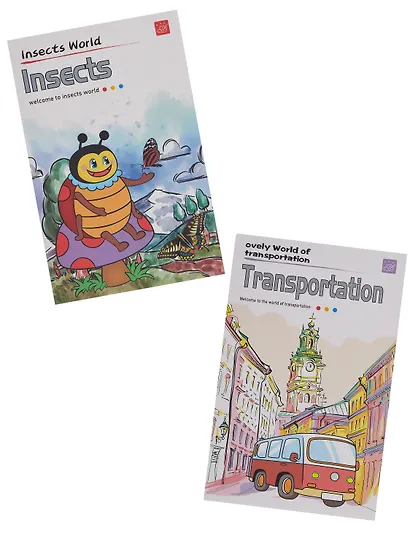 Набор раскрасок Транспорт/Transportayion (12л.) (+кисть) (упаковка) (3+) (11-22474-002)+Набор раскрасок Насекомые/Insects (12л.) (+кисть) (упаковка) (3+) (11-22474-004) - фото 6