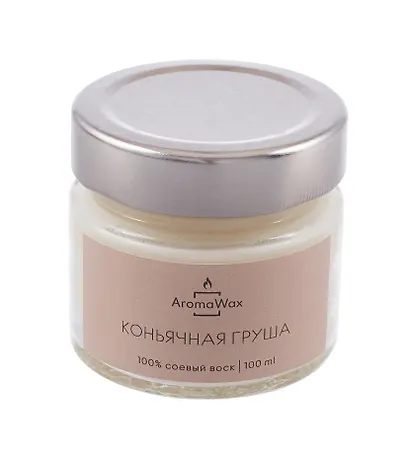 Свеча ароматическая Коньячная груша (100мл) (AromaWax) - фото 2