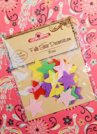 Фетровые звездочки микс, 2,5см, 30 шт (D26001245) - фото 2