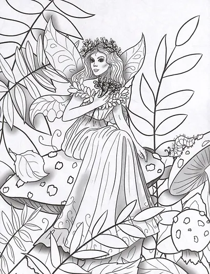 Книжка-раскраска для детей. Феи и эльфы - фото 4