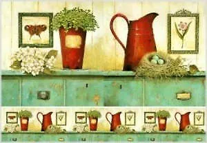 Набор для творчества Рисовая карта для декупажа Кухня в ретро стиле №1 21*29см - фото 1