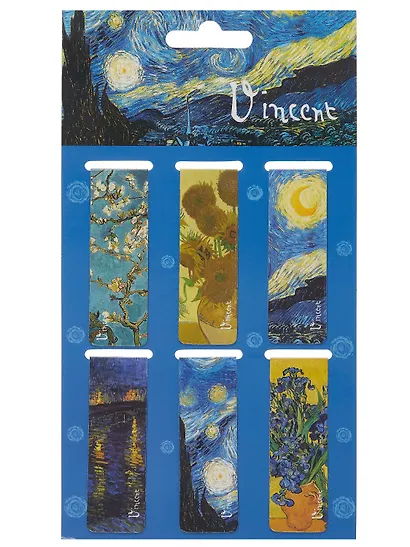 Набор магнитных закладок из 6шт (3шт) (Магнитные закладки Ван Гог/ 6 шт. Магнитные закладки Клод Моне Картины/ 6шт. Магнитные закладки Кацусика Хокусай Картины/ 6 шт.) - фото 13