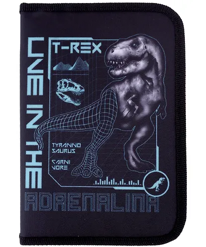 Пенал 1 отделение "T-Rex" 20*13 см, молния - фото 1