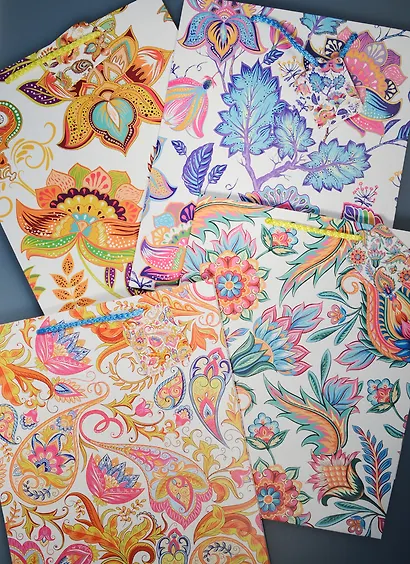 Пакет подарочный бумажный А4 26*32*12.5 "Народные узоры", жен., мат. ламинат, Kairui - фото 3