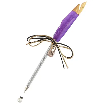 Ручка шариковая "Перо с бантом и замочком" - фото 2