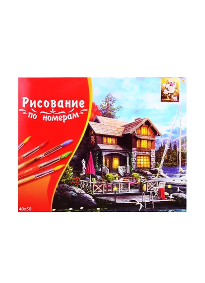 Набор д/творчества Рыжий кот Палитра Холст с красками 40х50см (20цв.)Русская Коллекция.Бузин.И.Свежий букет ХК-5874 - фото 2