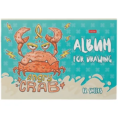 Альбом для рисования Hatber, Freaky friends, А4, 12 листов, в ассортименте - фото 4