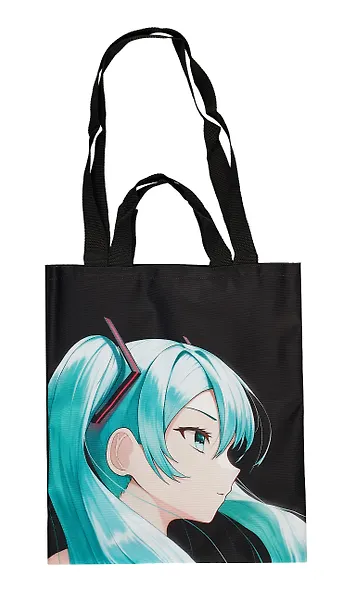 Сумка-шоппер Аниме Девушка с голубыми волосами (цветная) (PU) (12023) - фото 1
