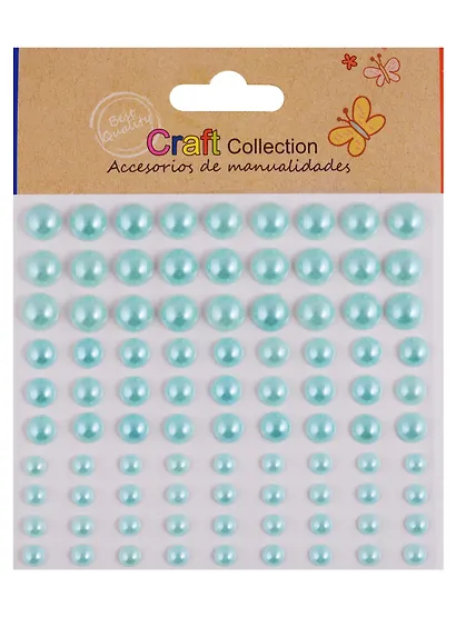 Полубусины жемчуг микс размеров, 90 шт, голубые - фото 1