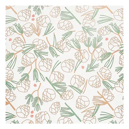 Бумага упаковочная 70*100см "Шишки" НГ,инд.уп. - фото 3