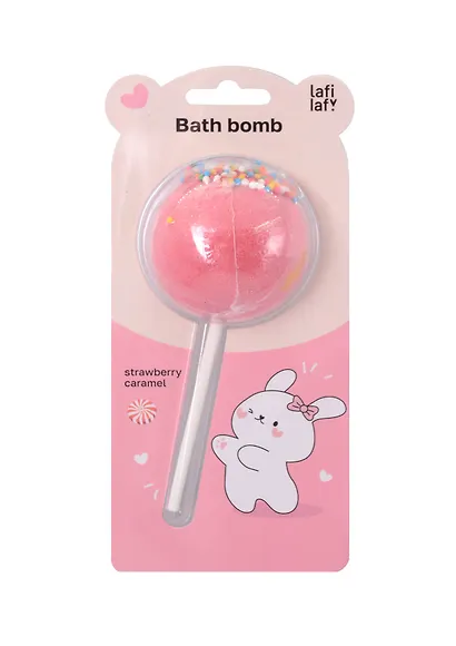 Бомбочка-леденец для ванны Кролик (клубничная карамель) (блистер) (70 г) - фото 2