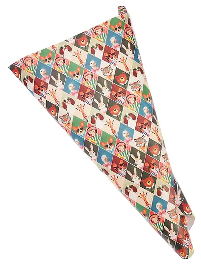 Бумага упаковочная 70*100см "Животныевромбах" глянц., инд.уп. - фото 1